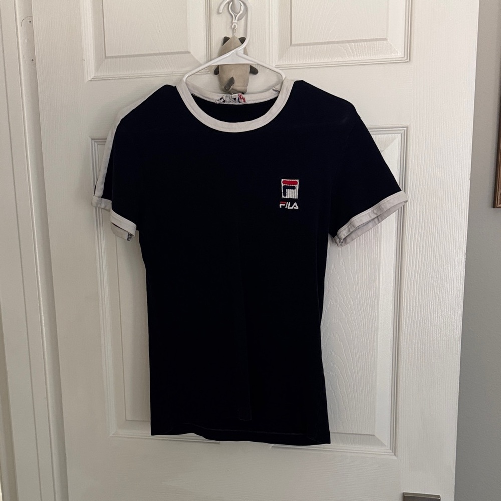 Fila Navy and White T-Shirt